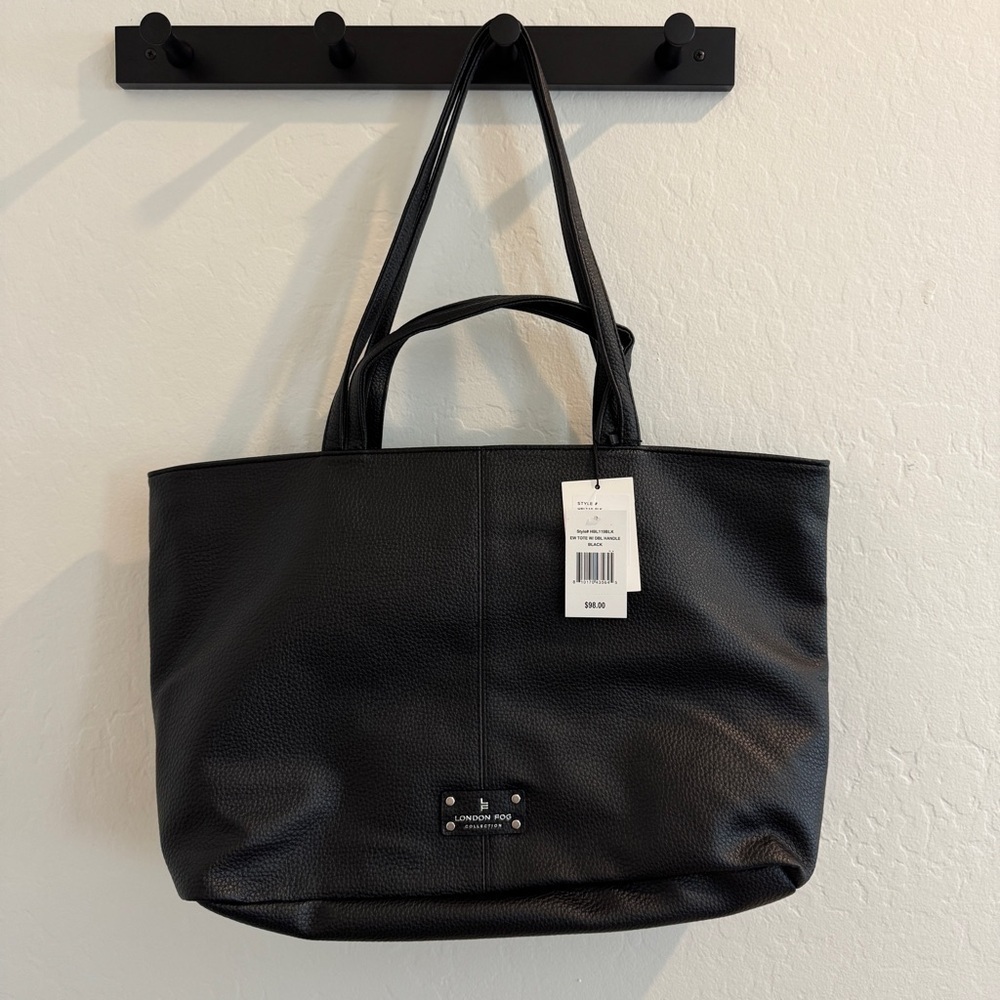 London Fog Black Tote Bag
